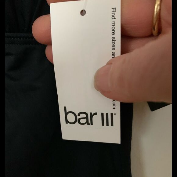 Bar III black swim top, brand new, straps in the back, size Med - Picture 5 of 9